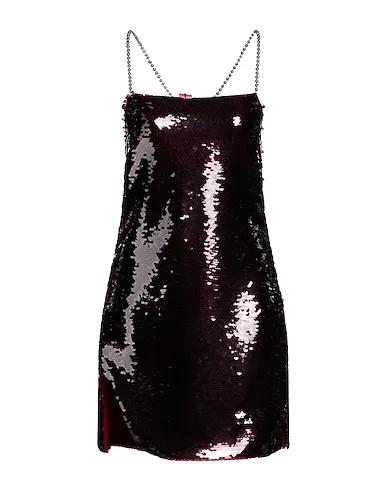 Burgundy Tulle Short dress