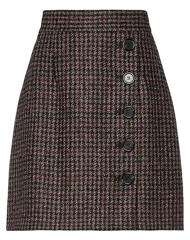 Burgundy Tweed Midi skirt