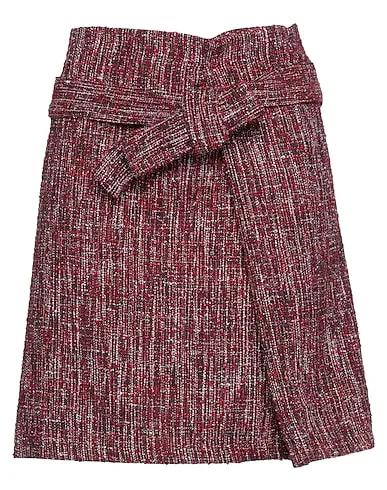 Burgundy Tweed Mini skirt