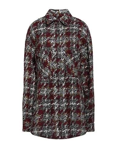 Burgundy Tweed Patterned shirts & blouses
