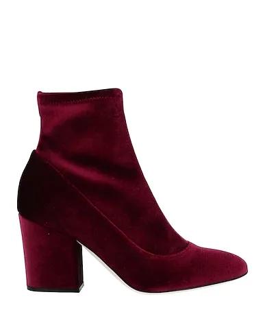 Burgundy Velvet Ankle boot