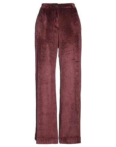 Burgundy Velvet Casual pants