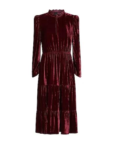 Burgundy Velvet Midi dress