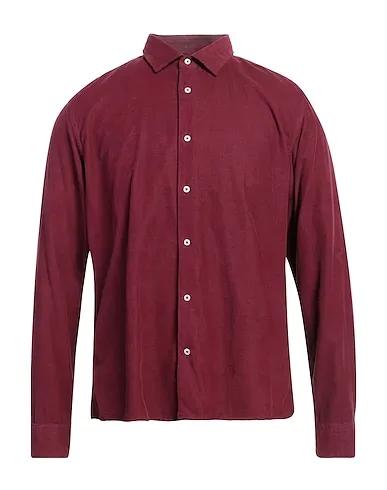 Burgundy Velvet Solid color shirt