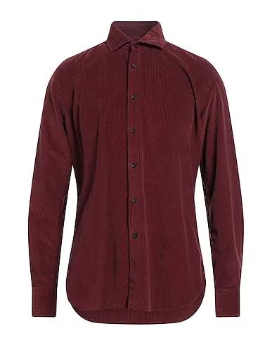 Burgundy Velvet Solid color shirt