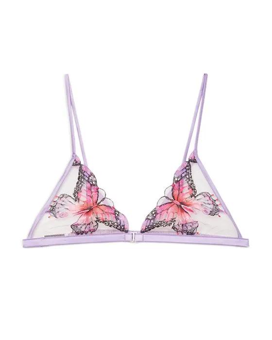 Butterfly Embroidery Triangle Bralette