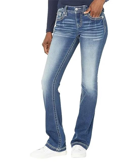 Butterfly Member Mid Boot Jeans in Medium Blue