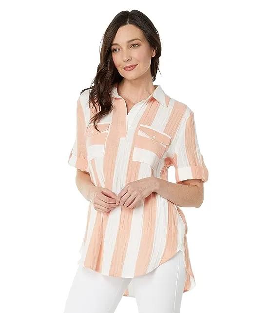 Button-Down Two-Pocket Tunic