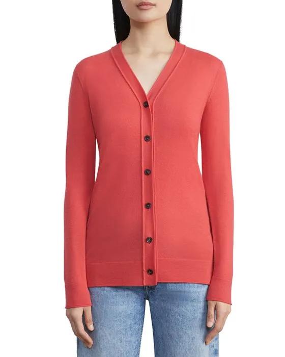 Button Front Cashmere Cardigan Sweater