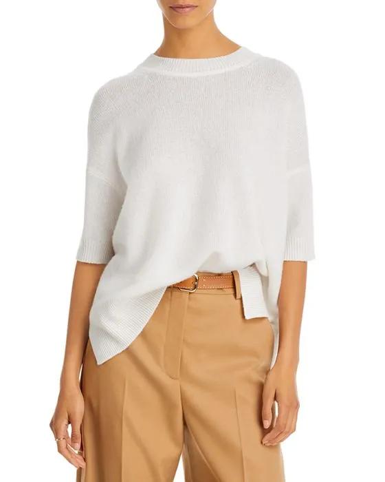 C by Bloomingdale's Short Sleeve Cashmere Sweater - 100% Exclusive