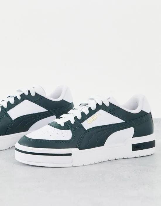CA Pro sneakers in white and dark green