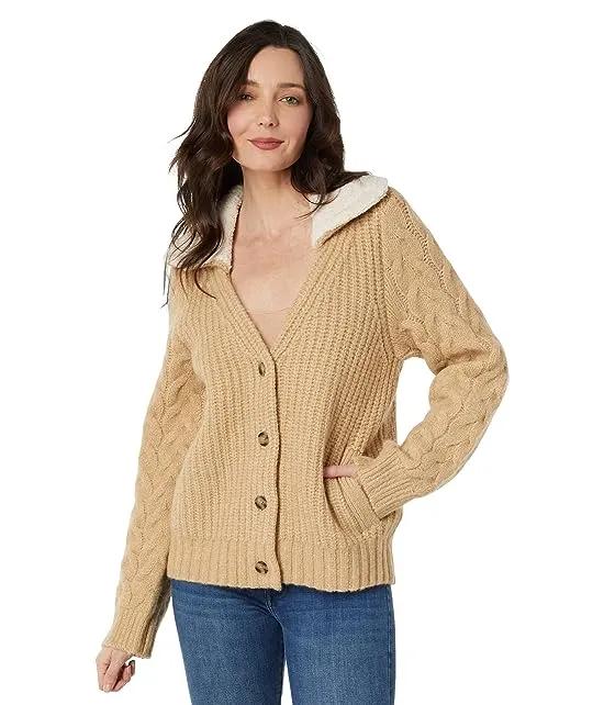 Cable Collared Cardigan
