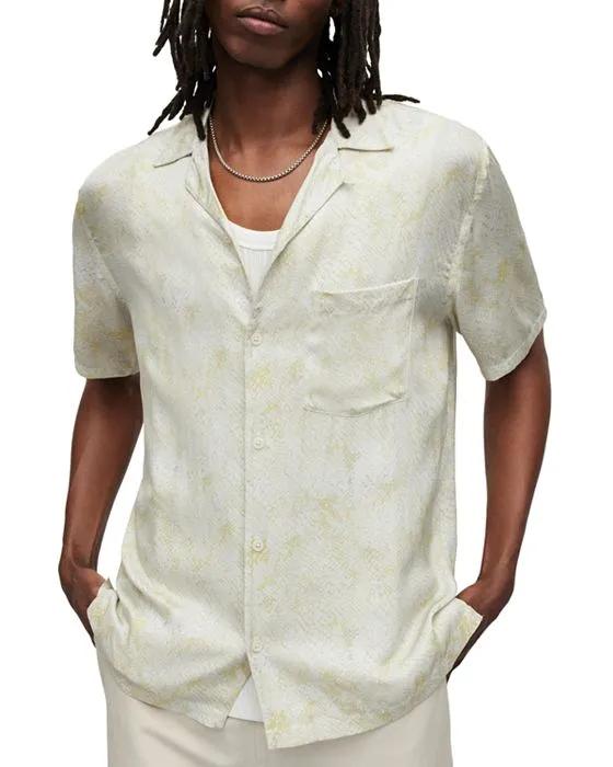 Caiman Short Sleeve Printed Camp Shirt