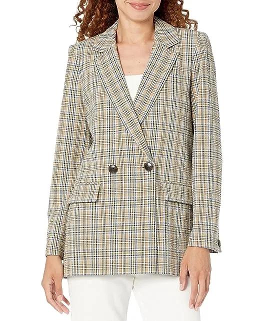Caldwell Double-Breasted Blazer in Prejean Plaid