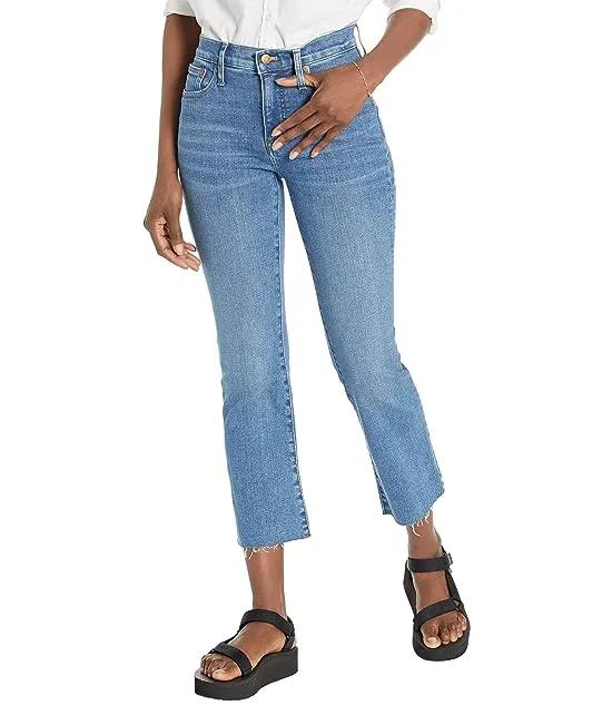 Cali Demi Jeans with Raw Hem in Cherryville Wash