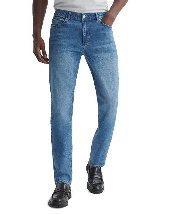 Calik Tapered Slim Fit Jeans in Washed Blue