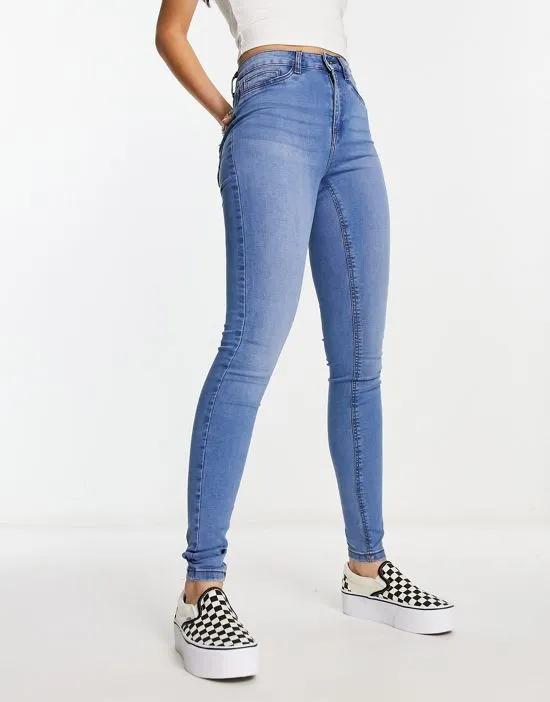 Callie high rise skinny jeans in light blue