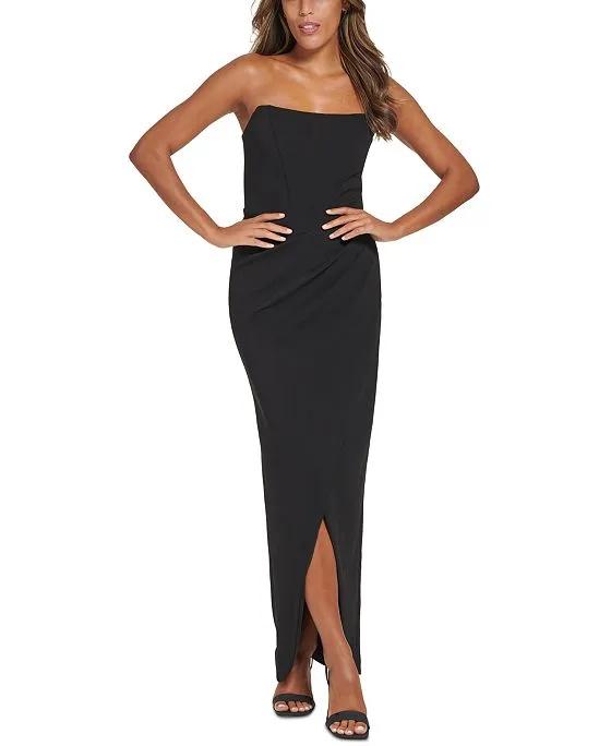Calvin Klein Women's Strapless Front-Slit Evening Gown