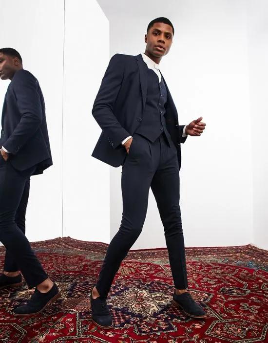 'Camden' skinny premium fabric suit pants in navy with stretch