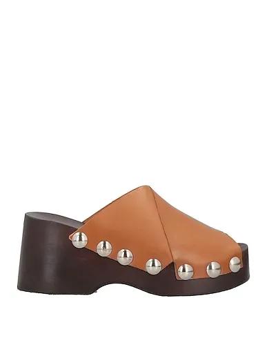 Camel Baize Mules and clogs