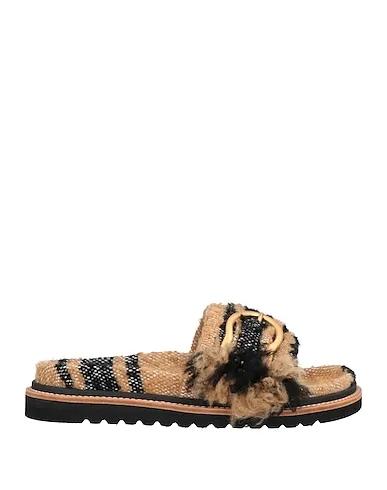 Camel Boiled wool Sandals