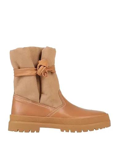 Camel Canvas Ankle boot