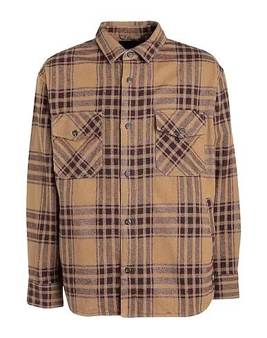 Camel Checked shirt VINTAGE OVERSIZED HEAVYWEIGHT LS WOVEN
