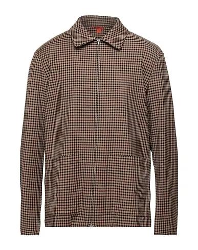 Camel Cool wool Checked shirt