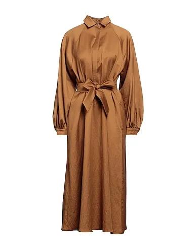 Camel Cool wool Midi dress