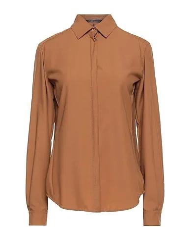 Camel Cool wool Solid color shirts & blouses