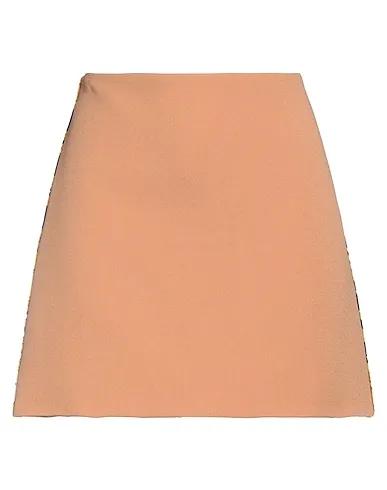 Camel Crêpe Mini skirt