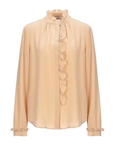 Camel Crêpe Silk shirts & blouses