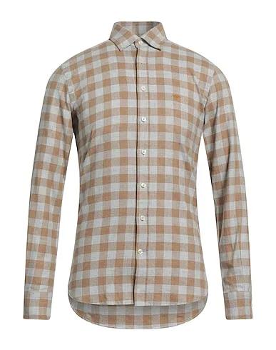 Camel Flannel Checked shirt