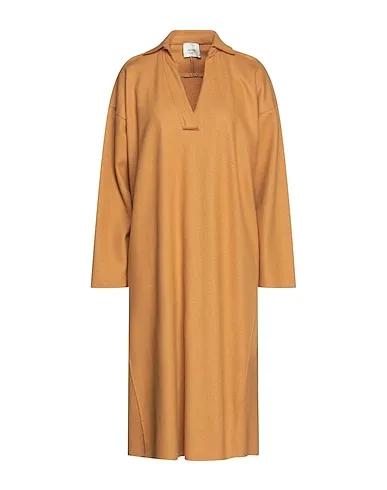 Camel Flannel Midi dress