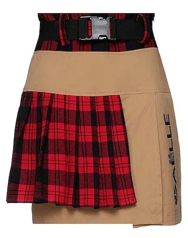 Camel Flannel Mini skirt