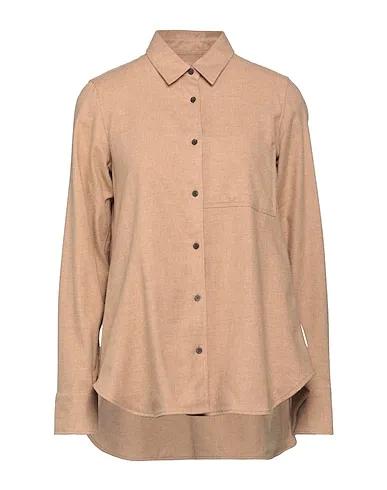Camel Flannel Solid color shirts & blouses