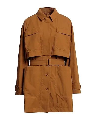 Camel Gabardine Full-length jacket