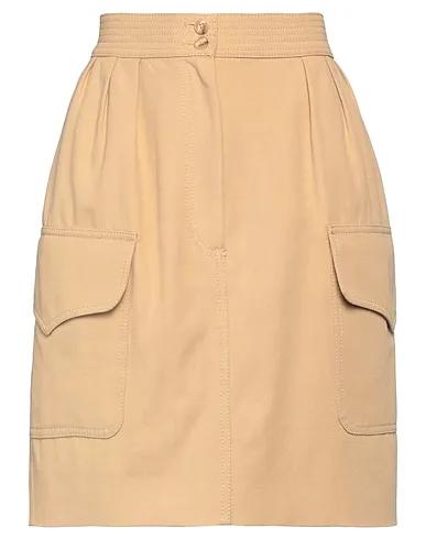 Camel Gabardine Mini skirt
