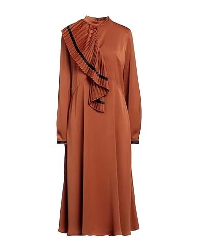 Camel Grosgrain Midi dress