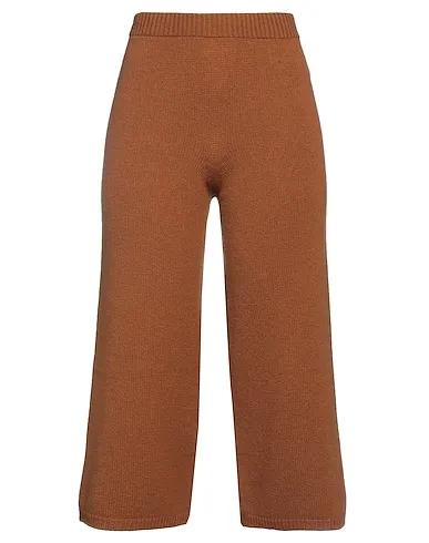 Camel Knitted Cropped pants & culottes