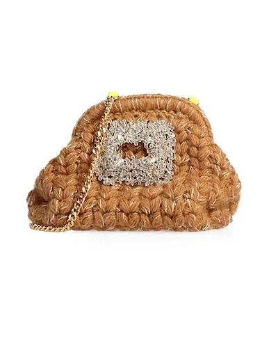 Camel Knitted Cross-body bags