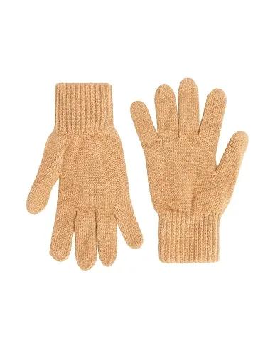 Camel Knitted Gloves CASHMERE ESSENTIAL GLOVE