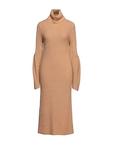 Camel Knitted Midi dress