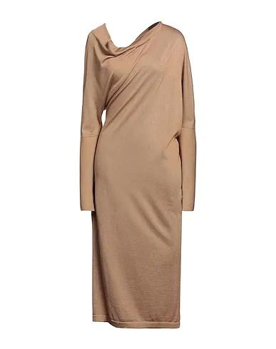 Camel Knitted Midi dress