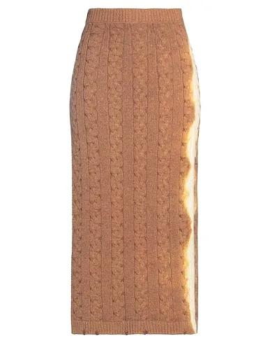 Camel Knitted Midi skirt