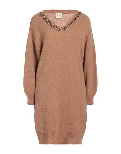 Camel Knitted Short dress