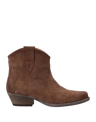 Camel Leather Ankle boot