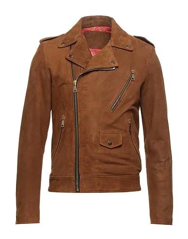 Camel Leather Biker jacket