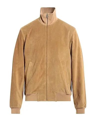 Camel Leather Bomber