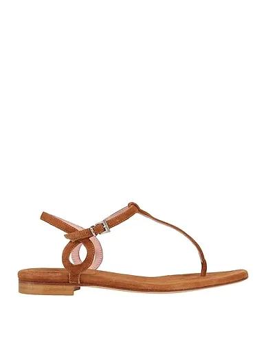 Camel Leather Flip flops